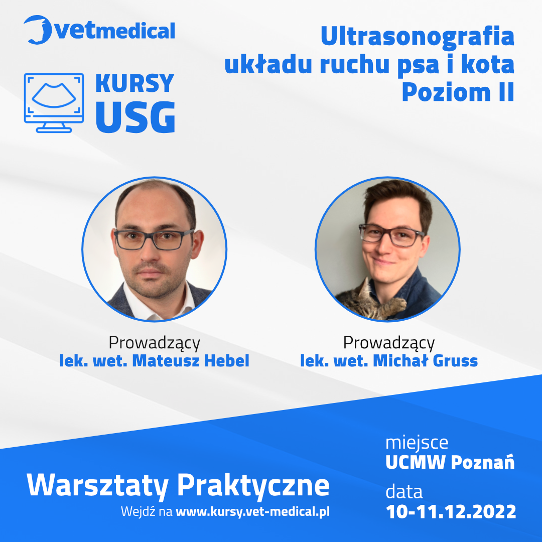 Poznań, 10-11.12.2022 – Ultrasonografia układu ruchu psa i kota – Poziom II