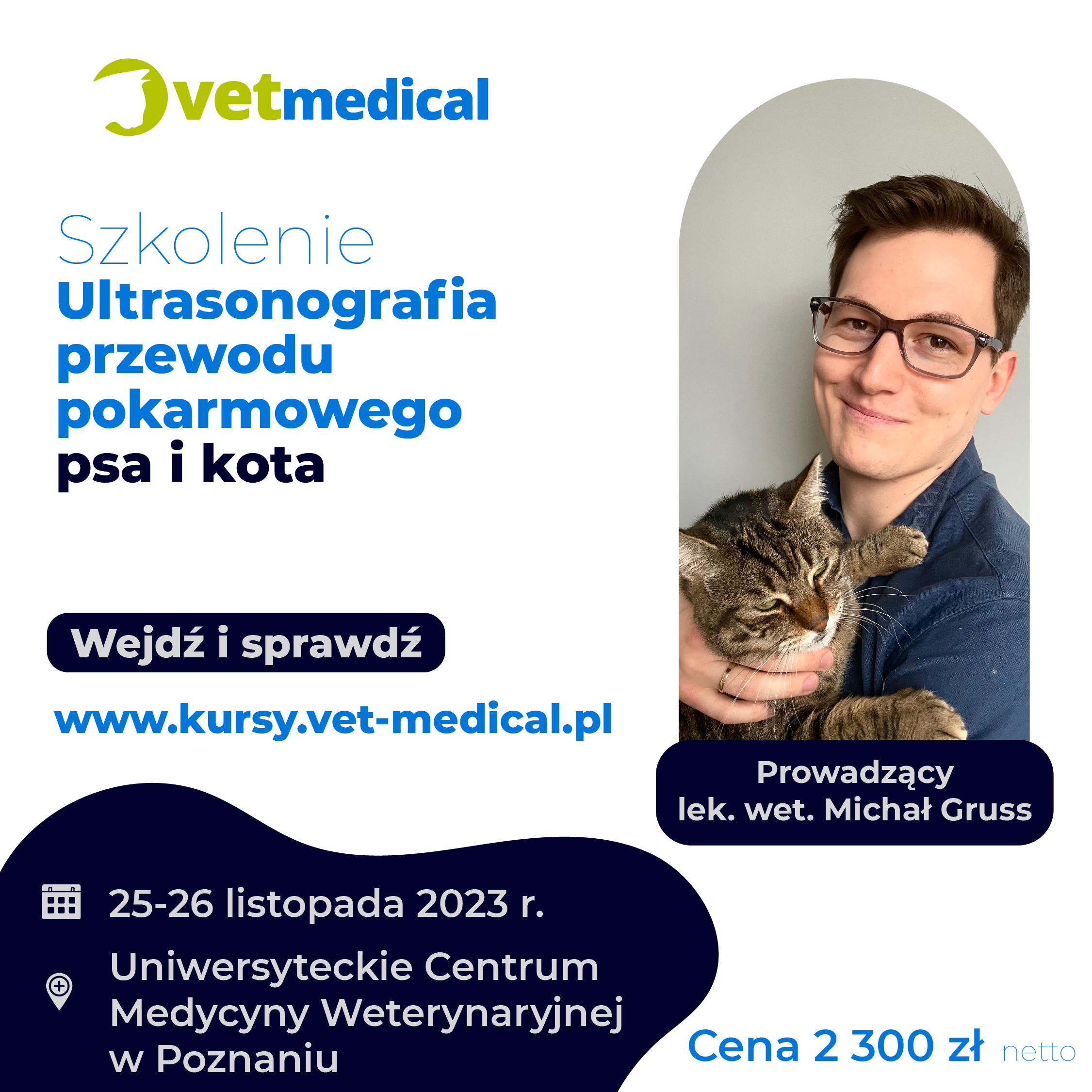 Szkolenie: Ultrasonografia przewodu pokarmowego psa i kota UCMW Poznań 25-26.11.2023